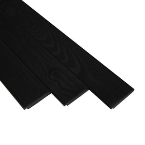 Lamelle für das System „FLEX-WOOD®“ – lackiert in der Farbe Schwarz, Kiefernklasse AB