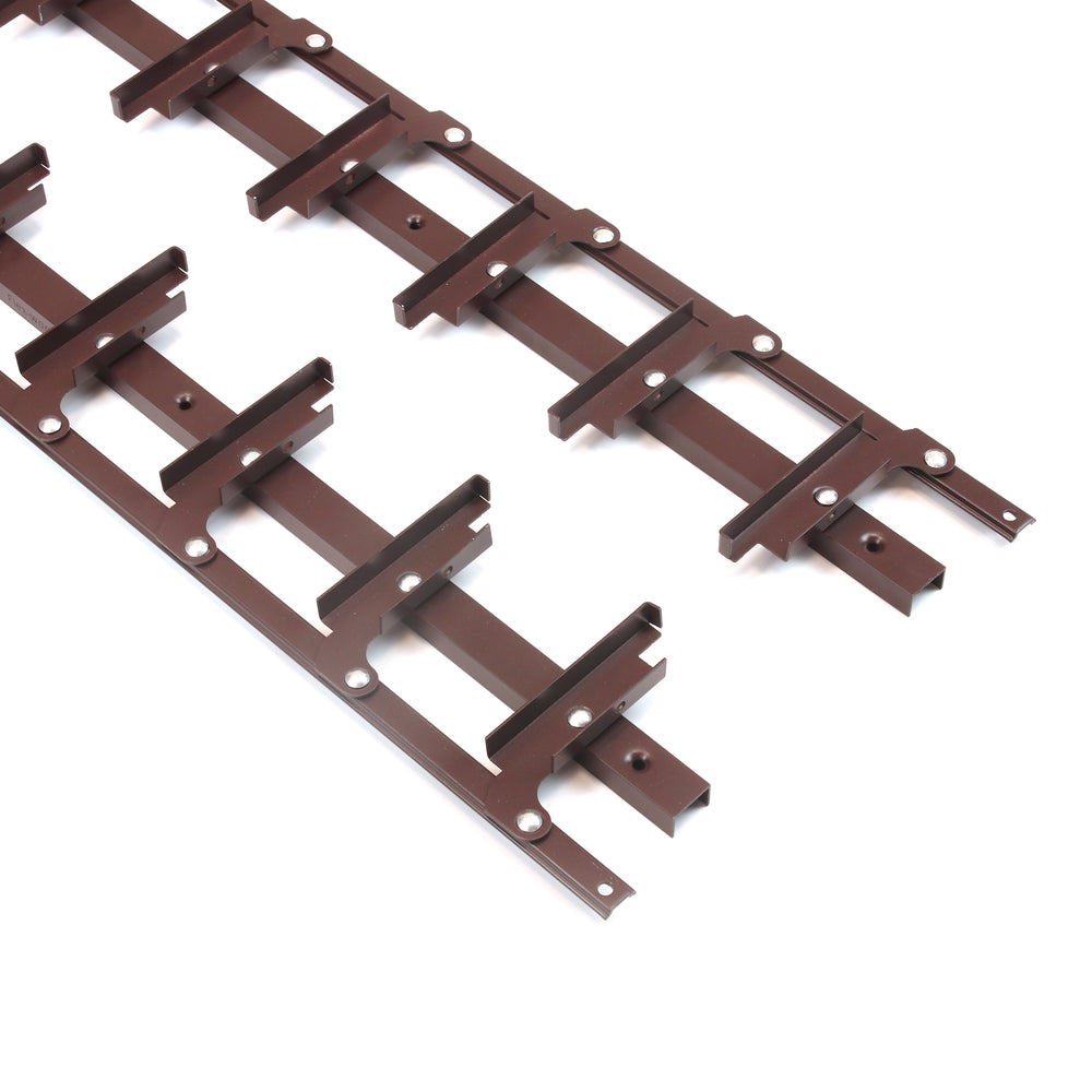 Flex-Wood® VERT – Aluminium-Mechanismus für Terrassenjalousien – Braun