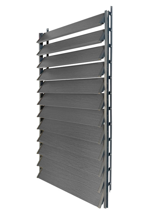 FLEX-WOOD® Terrasjaloezie - Stalen mechanisme & houten lamellen 120 cm set