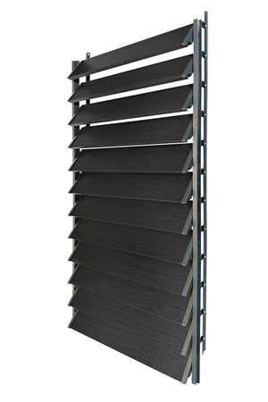 FLEX-WOOD® Terrasjaloezie - Stalen mechanisme & houten lamellen 120 cm set