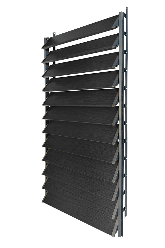 FLEX-WOOD® Terrasjaloezie - Stalen mechanisme & houten lamellen 120 cm set