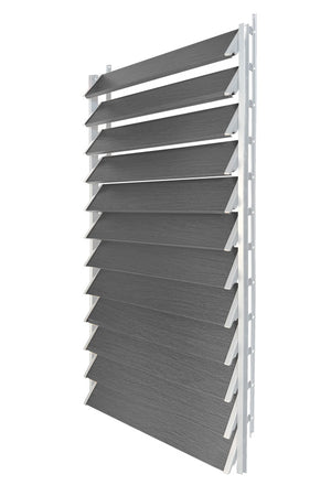 FLEX-WOOD® Terrasjaloezie - Stalen mechanisme & houten lamellen 120 cm set
