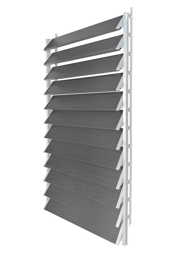FLEX-WOOD® Terrasjaloezie - Stalen mechanisme & houten lamellen 120 cm set