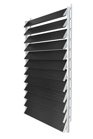 FLEX-WOOD® Terrasjaloezie - Stalen mechanisme & houten lamellen 120 cm set
