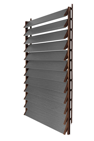 FLEX-WOOD® Terrasjaloezie - Stalen mechanisme & houten lamellen 120 cm set