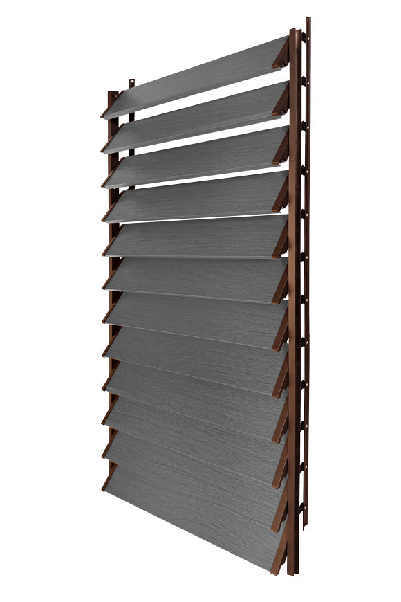 FLEX-WOOD® Terrasjaloezie - Stalen mechanisme & houten lamellen 120 cm set