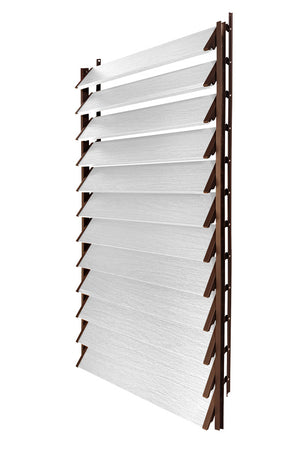 FLEX-WOOD® Terrasjaloezie - Stalen mechanisme & houten lamellen 120 cm set