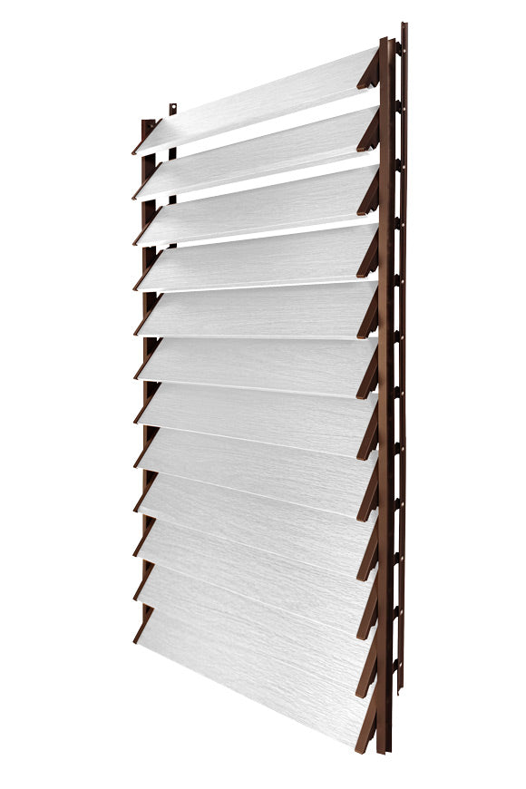 FLEX-WOOD® Terrasjaloezie - Stalen mechanisme & houten lamellen 120 cm set