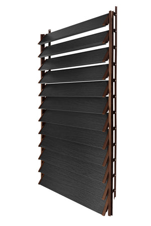 FLEX-WOOD® Terrasjaloezie - Stalen mechanisme & houten lamellen 120 cm set