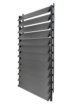 FLEX-WOOD® Terrasjaloezie - Stalen mechanisme & houten lamellen 120 cm set