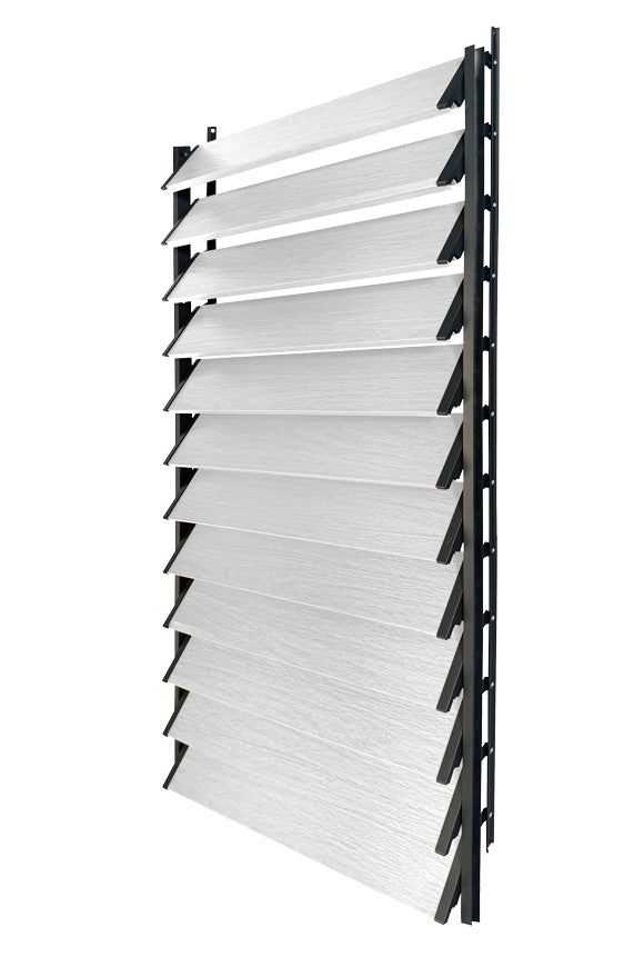 FLEX-WOOD® Terrasjaloezie - Stalen mechanisme & houten lamellen 120 cm set