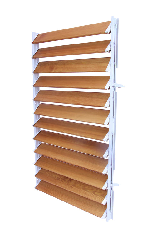 FLEX-WOOD® Terrassen Jalousie - Alu-Mechanismus & Alu-Lamellen Set