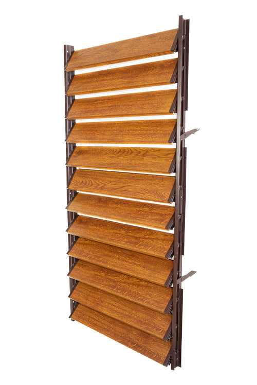 Persiane avvolgibili FLEX-WOOD® per terrazza - con doghe in alluminio - Set