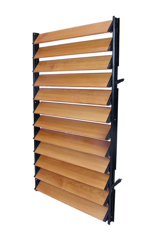 FLEX-WOOD Terrassen Jalousie - 120 cm - Satz