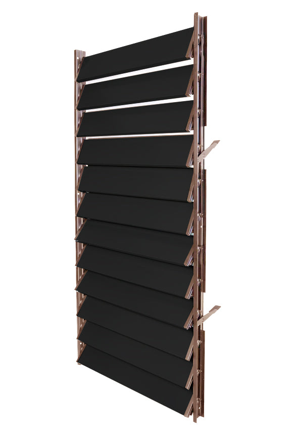 FLEX-WOOD® Terrassen Jalousie - Stahl-Mechanismus & Alu-Lamellen Set