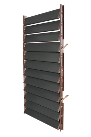 FLEX-WOOD® Terrassen Jalousie - Alu-Mechanismus & Alu-Lamellen Set