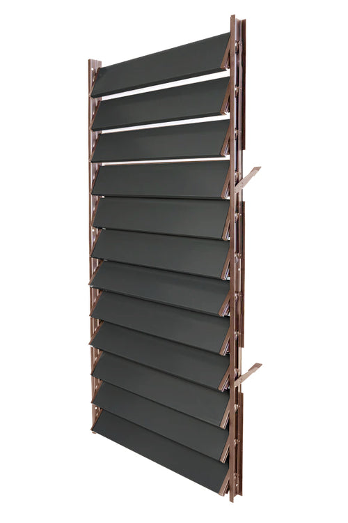FLEX-WOOD® Terrassen Jalousie - Alu-Mechanismus & Alu-Lamellen Set